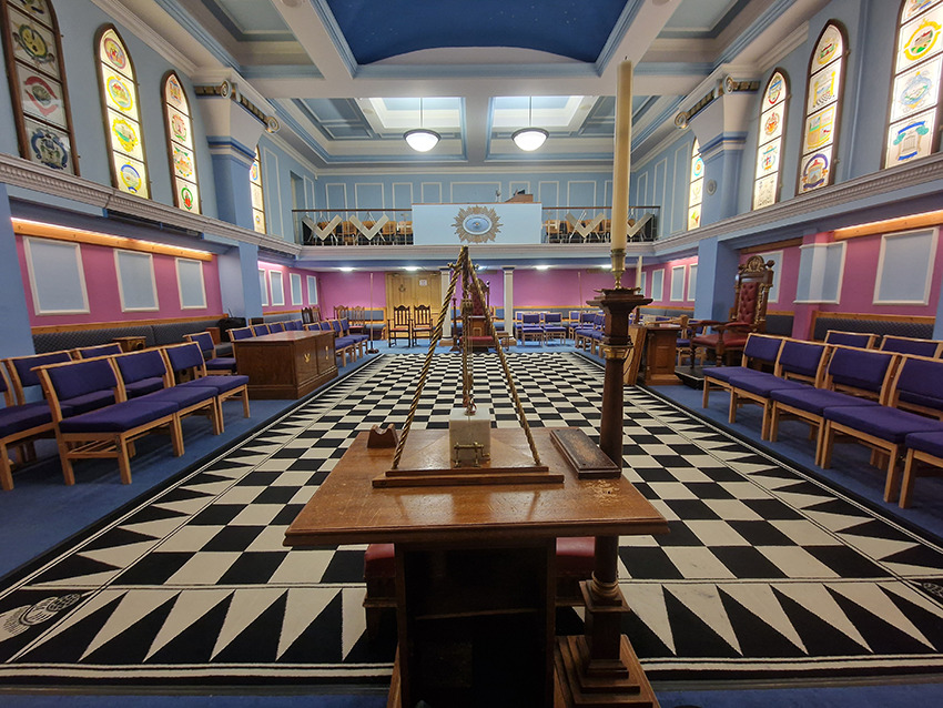 A Freemason Lodge inside